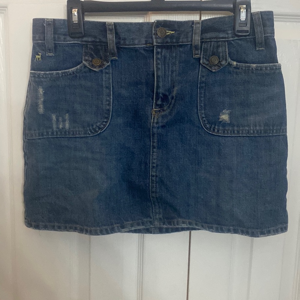 Vintage low Waisted mini jean skirt